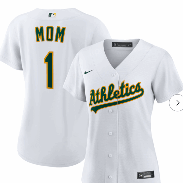 Athletics Nike Women's #1 Mom Home  Jersey - White