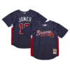 Chipper Jones Atlanta Braves Mitchell & Ness Youth Cooperstown Collection&nbsp;Mesh Batting Practice Jersey - Navy