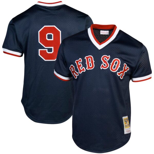 Ted Williams Boston Red Sox Mitchell & Ness Youth Cooperstown Collection&nbsp;Mesh Batting Practice Jersey - Navy