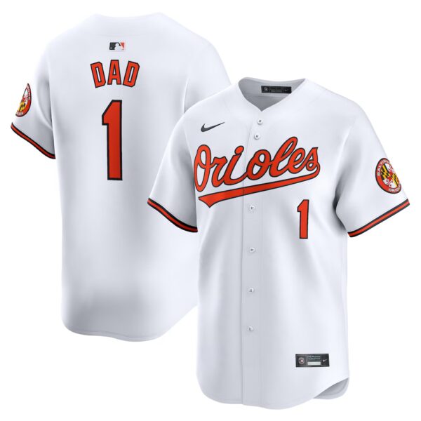 Baltimore Orioles Nike #1 Dad Home  Jersey - White