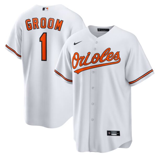 Baltimore Orioles Nike #1 Groom Home  Jersey - White
